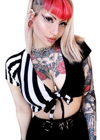 Forest Ink Ghost Town Front Tie Top