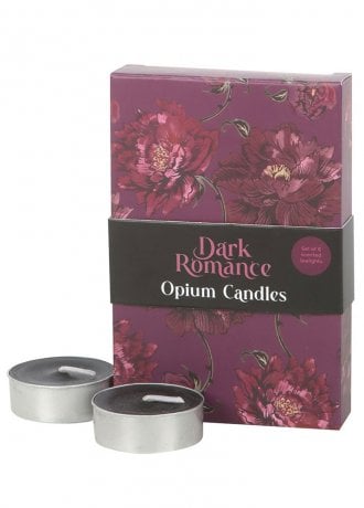 Gothic Homeware 6 Dark Romance Opium Tea Light Candles
