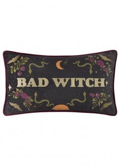Bad Witch Embroidered Velvet Cushion Cover