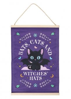 Bats, Cats & Witches Hats Wall Hanging