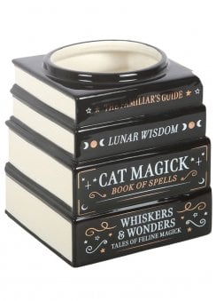 Black Cat Magick Book Stack Vase