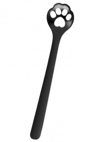 Gothic Homeware Black Cat Paw Sugar Spoon