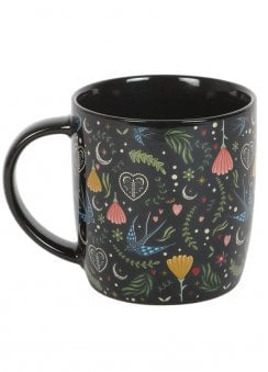 Black Midnight Bloom Mug