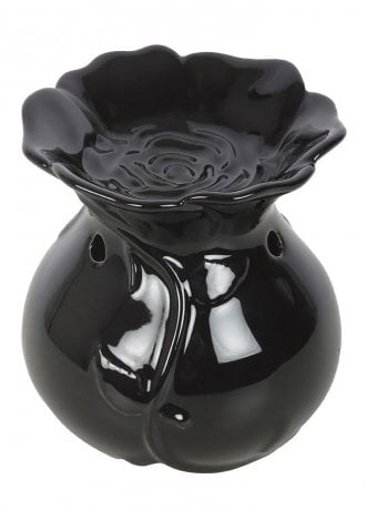 Gothic Homeware Black Rose Oil Burner