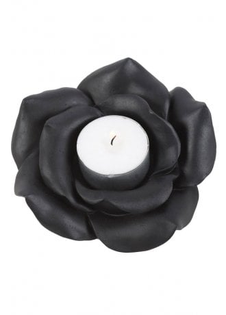 Gothic Homeware Black Rose Tealight Holder