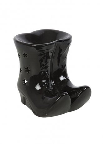 Gothic Homeware Black Witch Boots Oil Burner