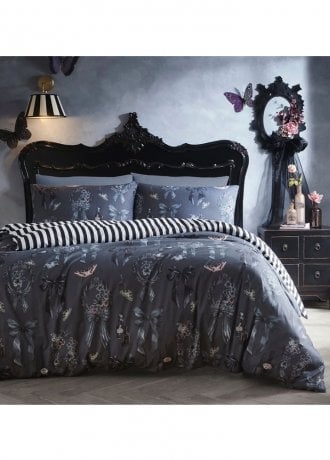 Gothic Homeware Bows Noir Duvet Cover Set
