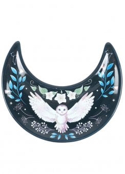 Crescent Moon Owl Trinket Dish