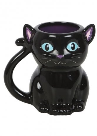 Gothic Homeware Cute & Creepy Black Cat Mug