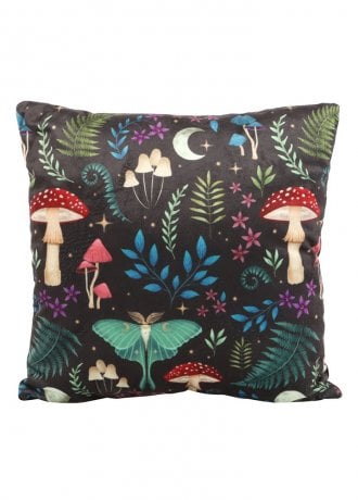 Gothic Homeware Dark Forest Print Square Cushion