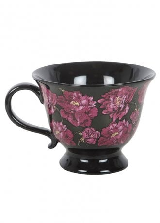 Gothic Homeware Dark Romance Floral Teacup