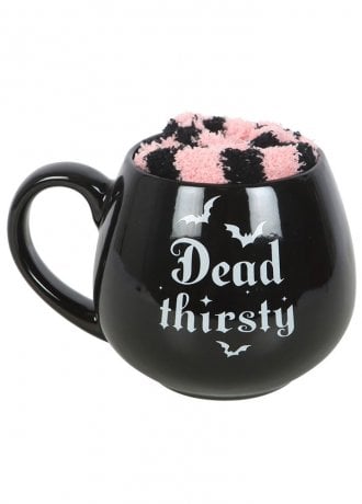 Gothic Homeware Dead Thirsty Mug & Socks Set