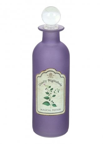Gothic Homeware Deadly Nightshade Decorative Glass Potion Bottle