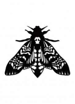 Deaths Head Moth Metal Wall Art