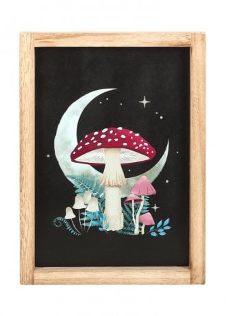 Gothic Homeware Forest Mushroom Framed Wall Art Print