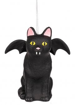 Goth Cat Christmas Hanging Decoration