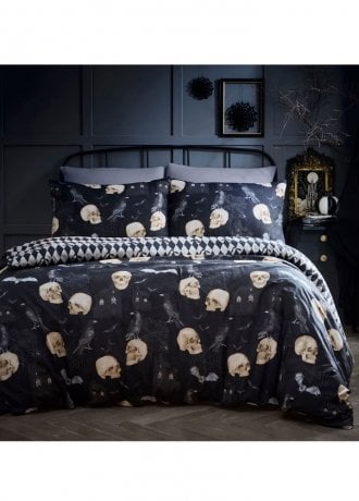 Gothic Homeware Gothic Skulls Duvet Cover Set
