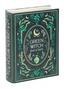Green Witch Book Shaped Storage Box