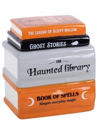 Gothic Homeware Haunted Library Book Stack Oil Burner