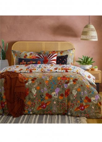 Gothic Homeware La Vida Festive Reversible Duvet Cover Set