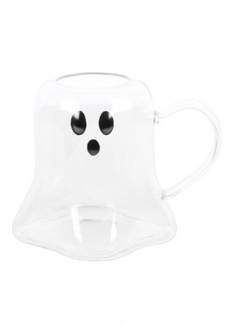 Gothic Homeware Large Ghost Shaped Glass Mug