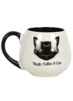 Magic, Coffee & Cats Rounded Mug