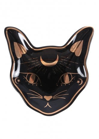 Gothic Homeware Mystic Mog Cat Face Trinket Dish