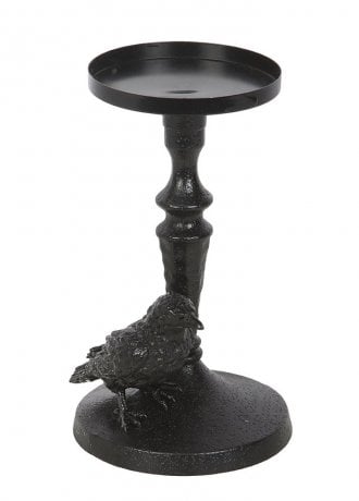 Gothic Homeware Mystic Raven Pillar Candle Holder