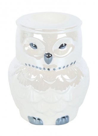 Gothic Homeware Night Flight Owl Iridescent Ceramic Oil Burner