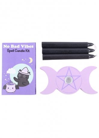 Gothic Homeware No Bad Vibes Spell Candle Kit