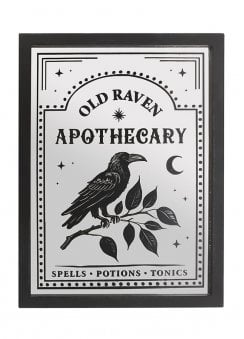 Old Raven Apothecary Mirrored Wall Art