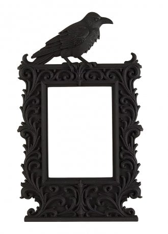 Gothic Homeware Ornate Crow Photo Frame