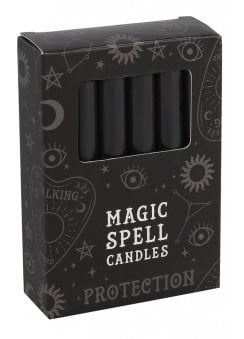 Pack of 12 Black Protection Spell Candles
