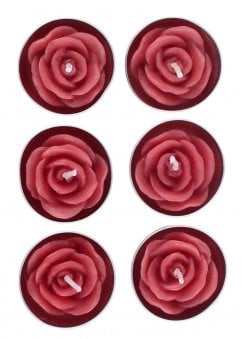 Rose Shaped Tealights x 6
