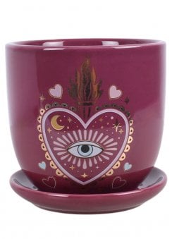 Sacred Sight Heart Planter & Saucer