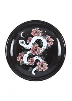 Serpentine Floral Snake Ceramic Trinket Dish