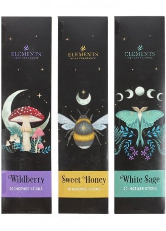 Gothic Homeware Set Of 3 Dark Forest Incense Stick Packs