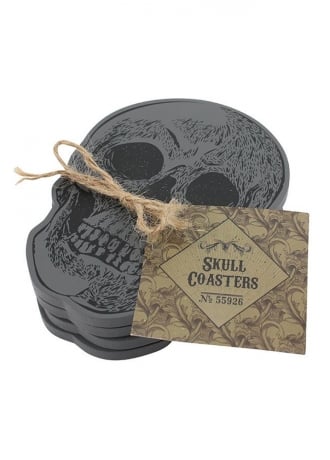 Gothic Homeware Skull Coasters
