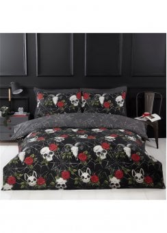 Skulls & Roses Reversible Duvet Set