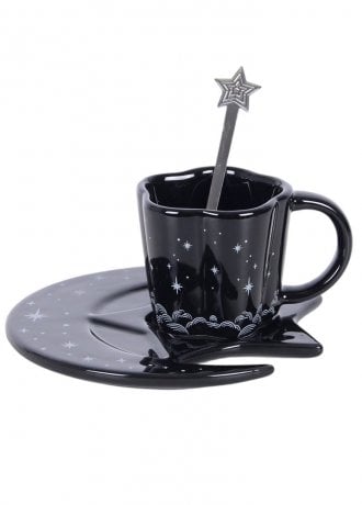Gothic Homeware Spellbound Sky Espresso Cup, Saucer & Spoon Set