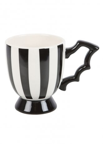 Gothic Homeware Striped Batwing Tea Cup