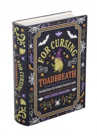 Gothic Homeware Toadbreath Spell Book Shaped Storage Box
