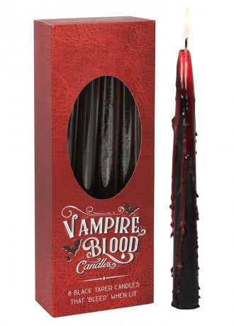 Gothic Homeware Vampire Blood Taper Candles x 8