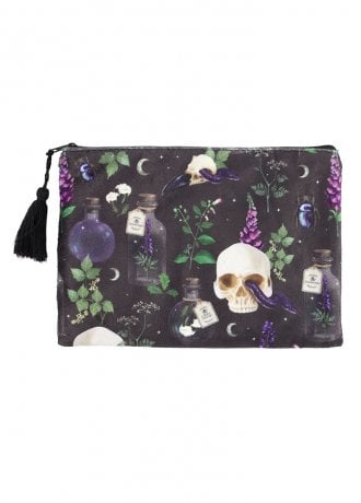 Gothic Homeware Venom & Vines Print Make Up Bag