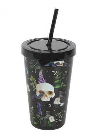 Gothic Homeware Venom & Vines Tumbler With Straw
