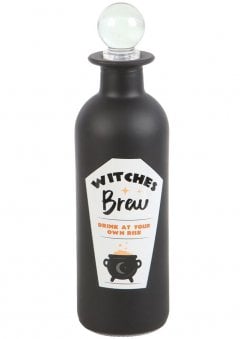 Witches Brew Glass Potion Bottle