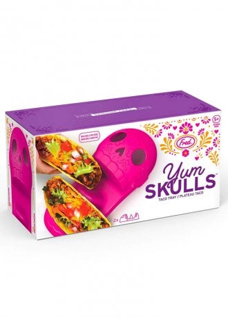 Gothic Homeware Yum Skulls Taco Holder
