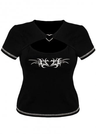 Hell Bunny Auri Keyhole Top