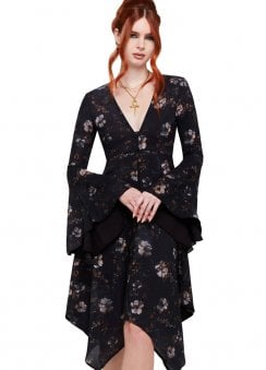 Autumn’s Night Midi Dress