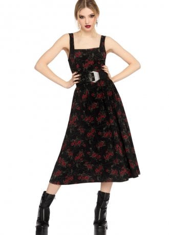 Killstar Poisoned Rose Midi Dress
